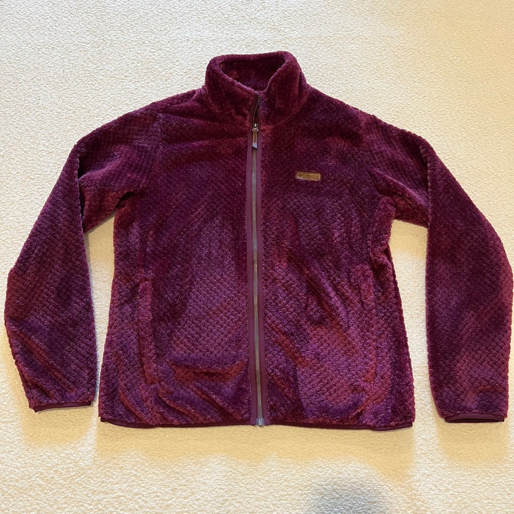 Columbia Sportswear Company Fleece Jacket Full Zip Up Women's XL Purple